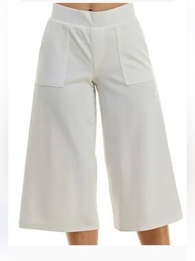 g4free Cropped Wide-Leg Women's Pants in Cream size 4/6 nwt